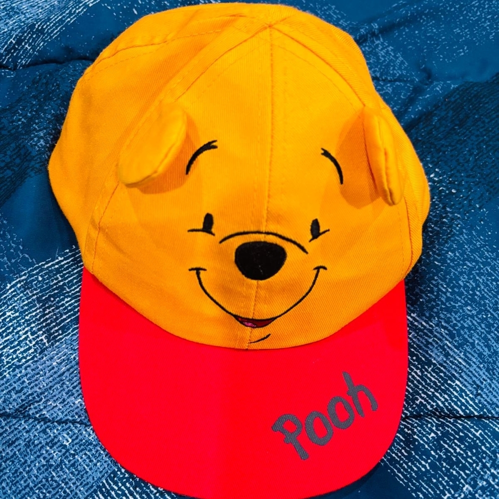 Disney Pooh Bear Yellow and Red Cap